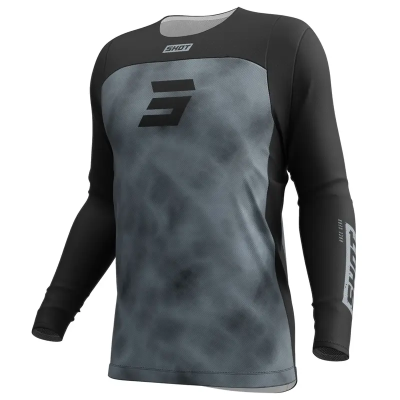Cenově Výhodný Motokrosový dres Shot Contact Onyx černo-šedý