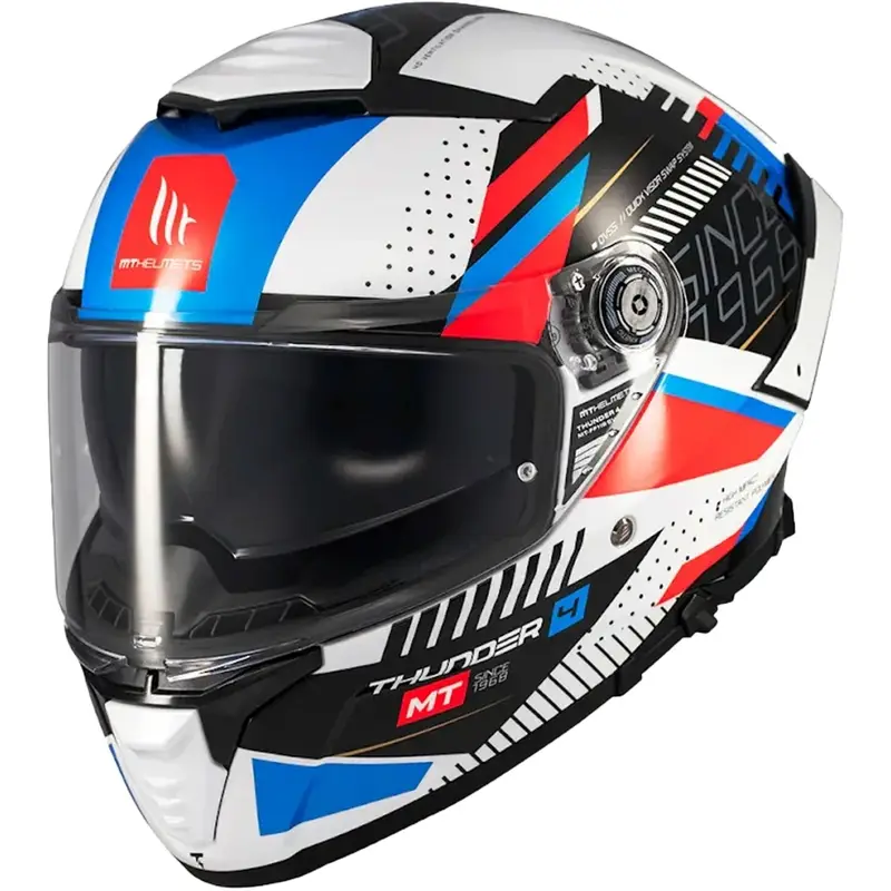 Integrální helma na motorku MT Thunder 4 SV Luminence modrá Sezónní Sleva