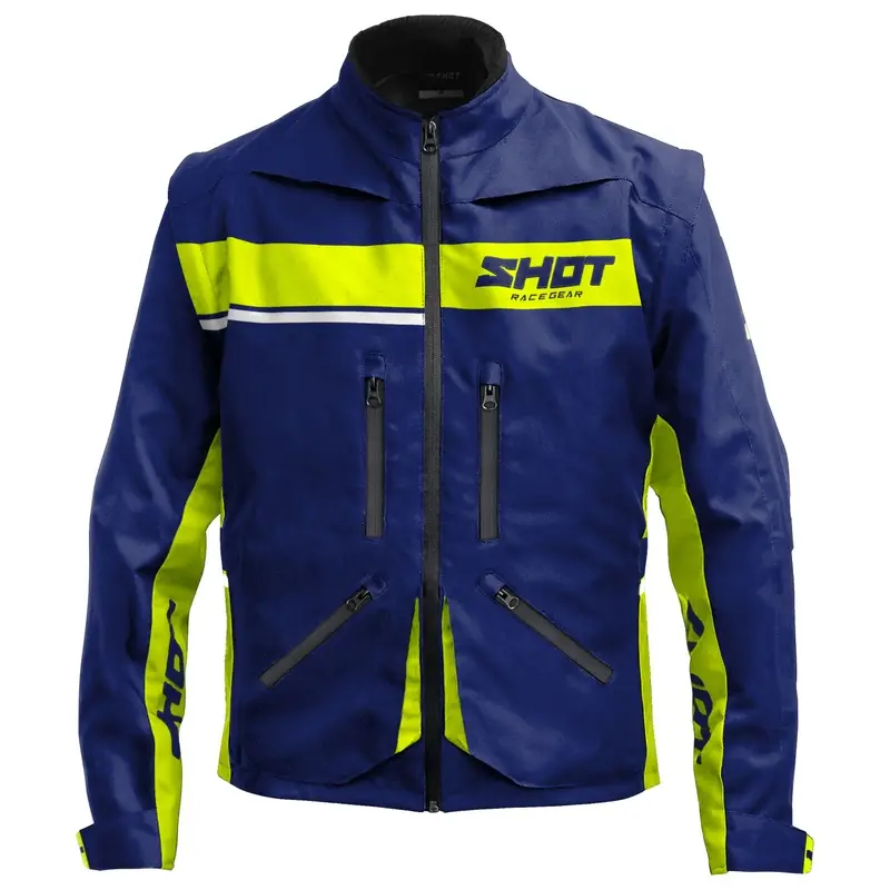 Přímo Od Výrobce Bunda na motorku Shot Contact Assault 2.0 modro-fluo žlutá