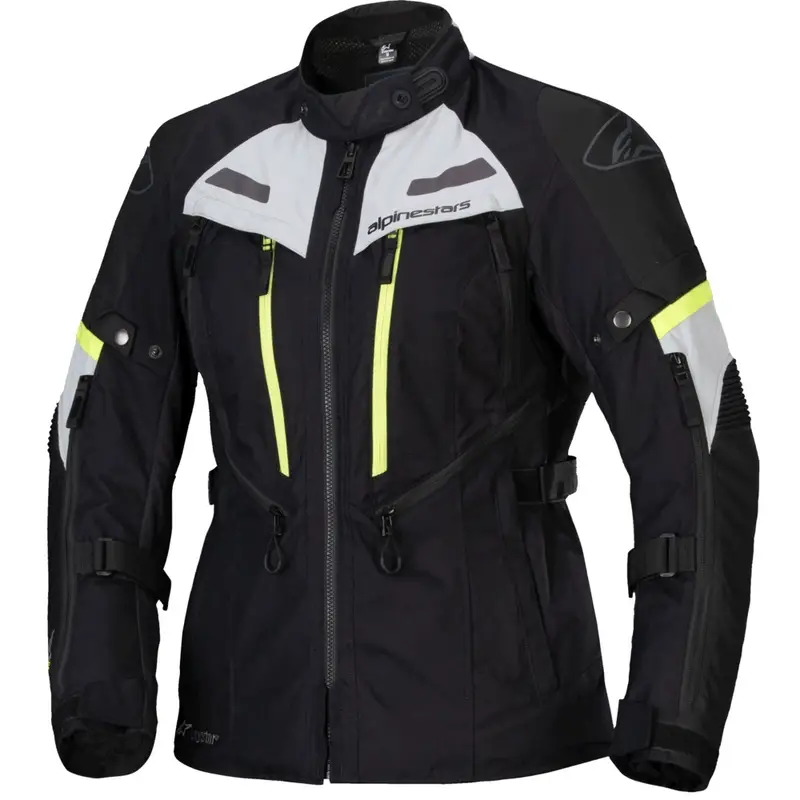 Víkendová Akce Dámská bunda na motorku Alpinestars Bogota PRO Drystar černo-šedo-fluo žlutá
