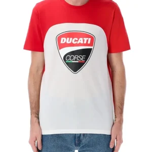 Tričko Ducati Badge červeno-bílé Levný