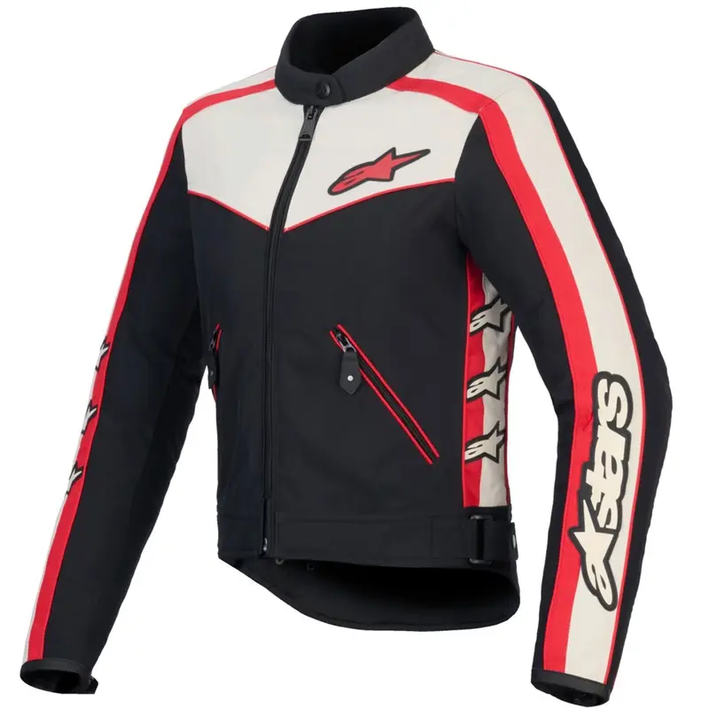 Dámská bunda na motorku Alpinestars Stella T-Dyno Water Resistant černo-béžovo-červená Nejlepší Volba