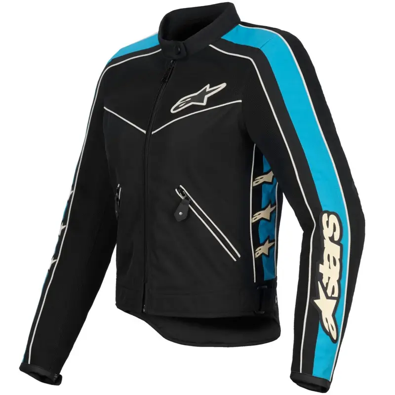 Rychlé Dodání Dámská bunda na motorku Alpinestars STELLA T-DYNO AIR černo-světle modro-béžová