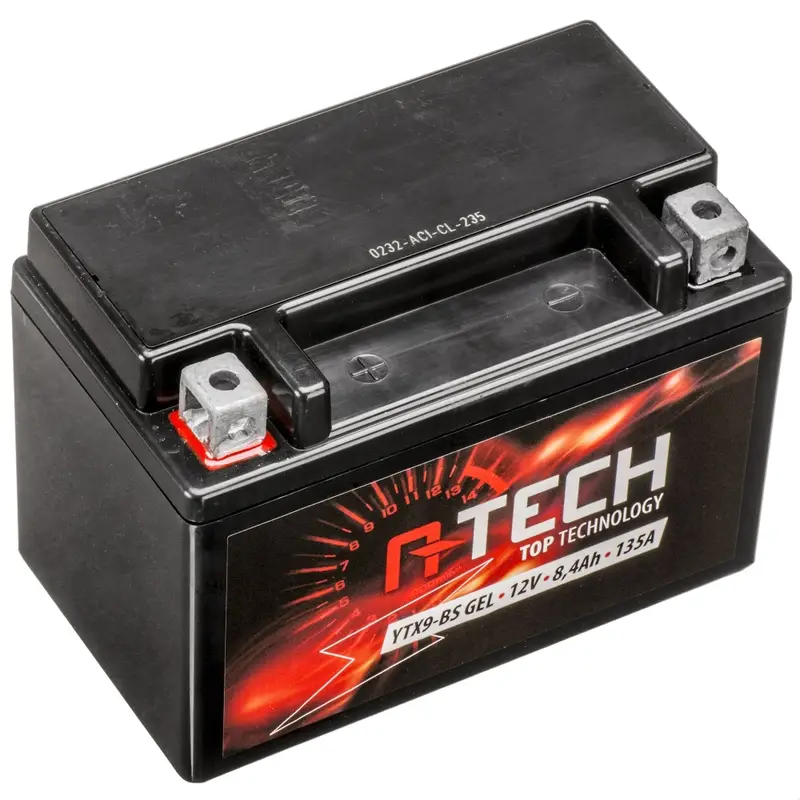 Novinka Gelová baterie A-TECH 12V, YTX9-BS, 8Ah, 135A, bezúdržbová