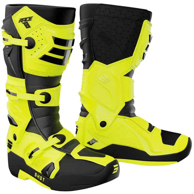 Boty na motorku Shot Race 8 fluo žluté Must-Have
