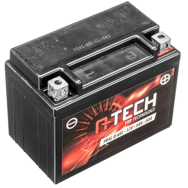 Sleva Gelová baterie A-TECH 12V, YB4L-B, 5Ah, 50A, bezúdržbová