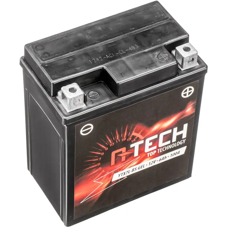 Gelová baterie A-TECH 12V, YTX7L-BS, 6Ah, 100A, bezúdržbová Výprodej