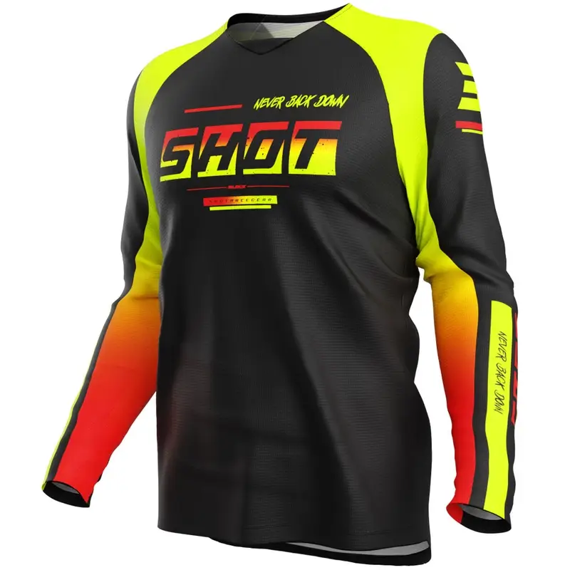 Dětský motokrosový dres Shot Draw Block fluo žlutý Akční Cena