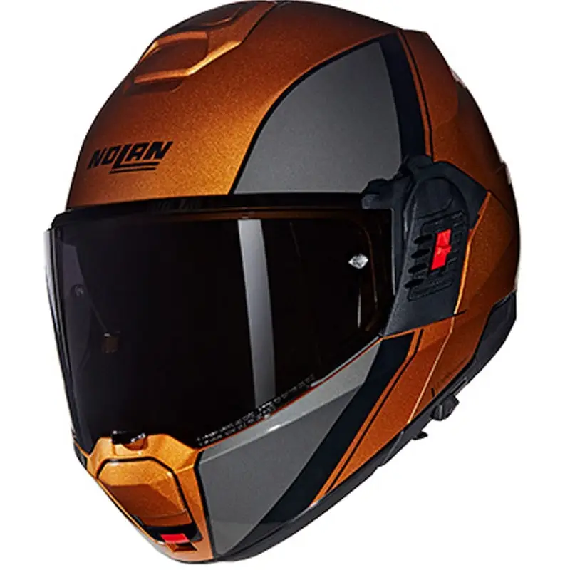 Akční Nabídka Překlápěcí helma na motorku Nolan N120-1 Verniciatura Speciale N-COM 342 okrovo-černá