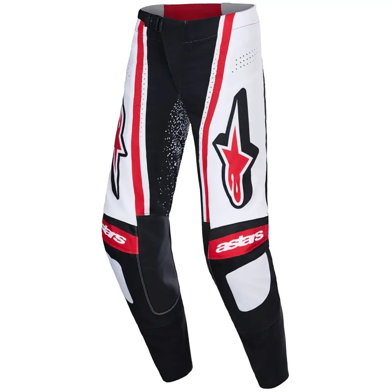 Motokrosové kalhoty Alpinestars Techstar Nomur černo-bílo-červené Vrácení Zdarma