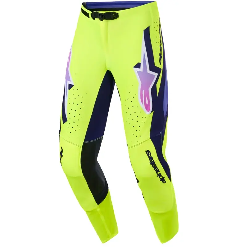 Motokrosové kalhoty Alpinestars Supertech Vista fluo žluto-fialovo-černé Cenový Hit