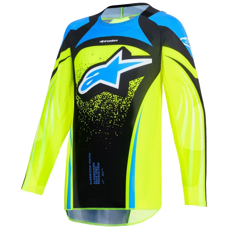 Dětský motokrosový dres Alpinestars Techstar Nomur tmavě modro-fluo žluto-modrý Nejlepší Volba