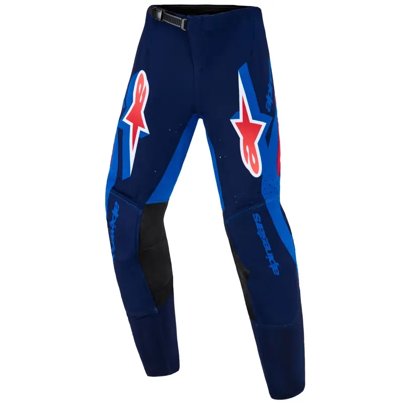 Dětské motokrosové kalhoty Alpinestars Supertech Vista tmavě modro-korálovo-cobaltové Levný