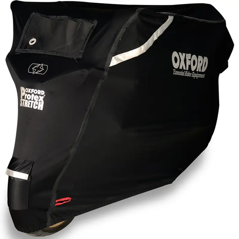 Plachta na motorku Oxford Protex Stretch Outdoor s klimatickou membránou černá Akce