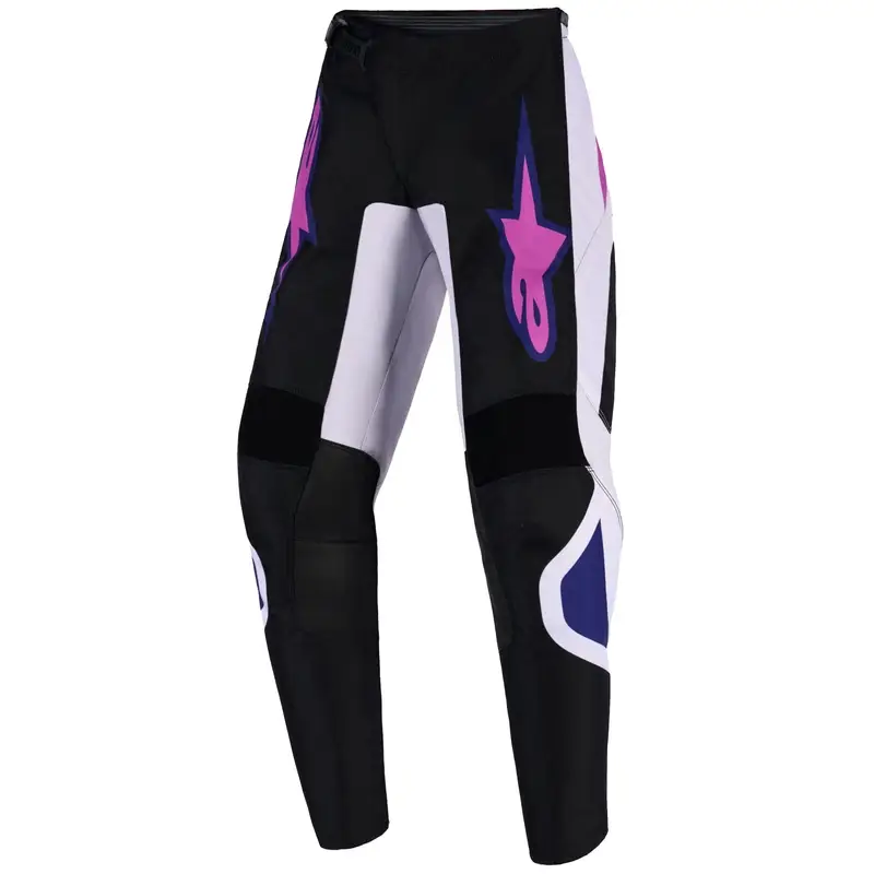 Poslední Šance Dětské motokrosové kalhoty Alpinestars Fluid Grid černo-světle šedo-fialové