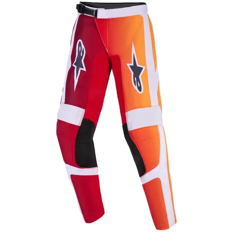 Dětské motokrosové kalhoty Alpinestars Fluid Portl červeno-oranžovo-světle šedé Výprodej