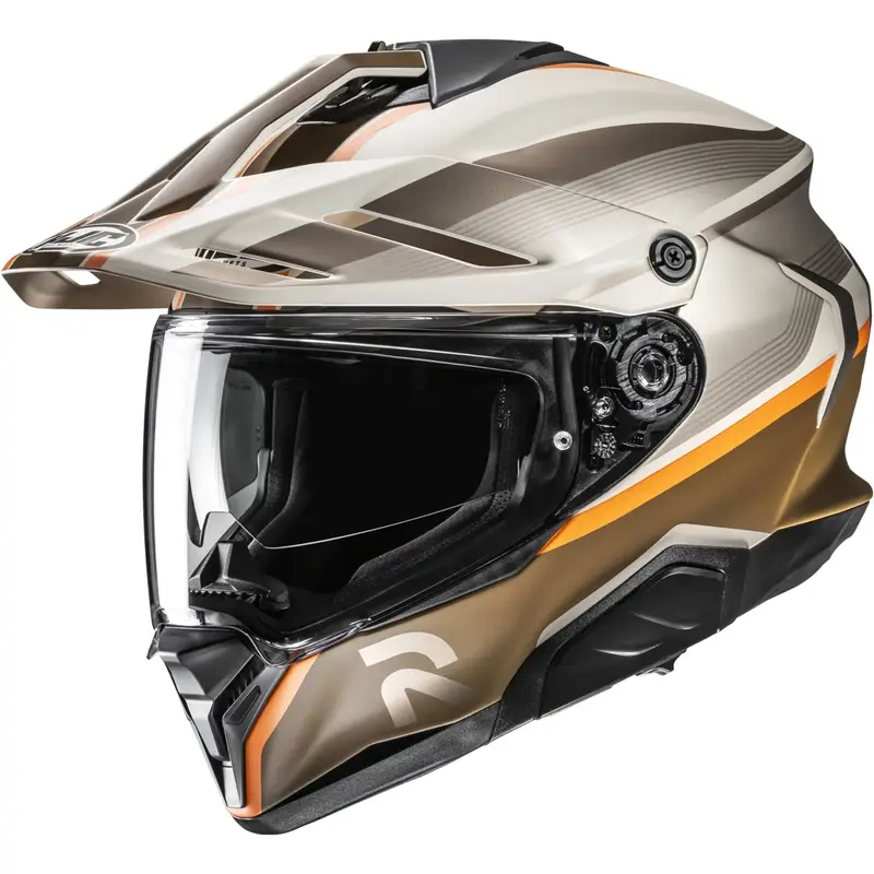Sezónní Sleva Enduro helma na motorku HJC RPHA 60 Arbre MC7SF hnědo-béžovo-oranžová