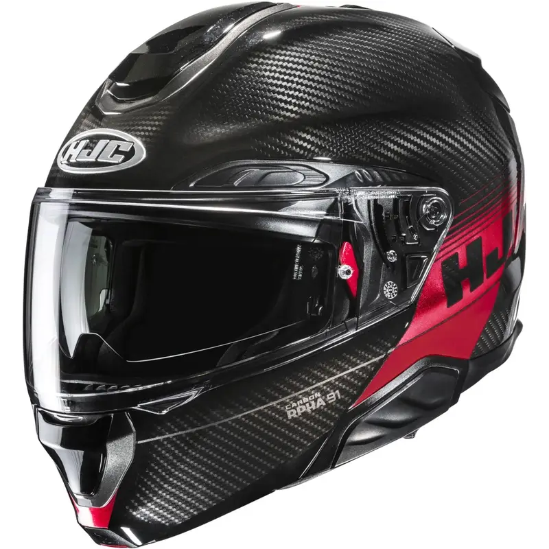 Výklopná helma na motorku HJC RPHA 91 CARBON Elig MC1 černo-červená Koupit Online