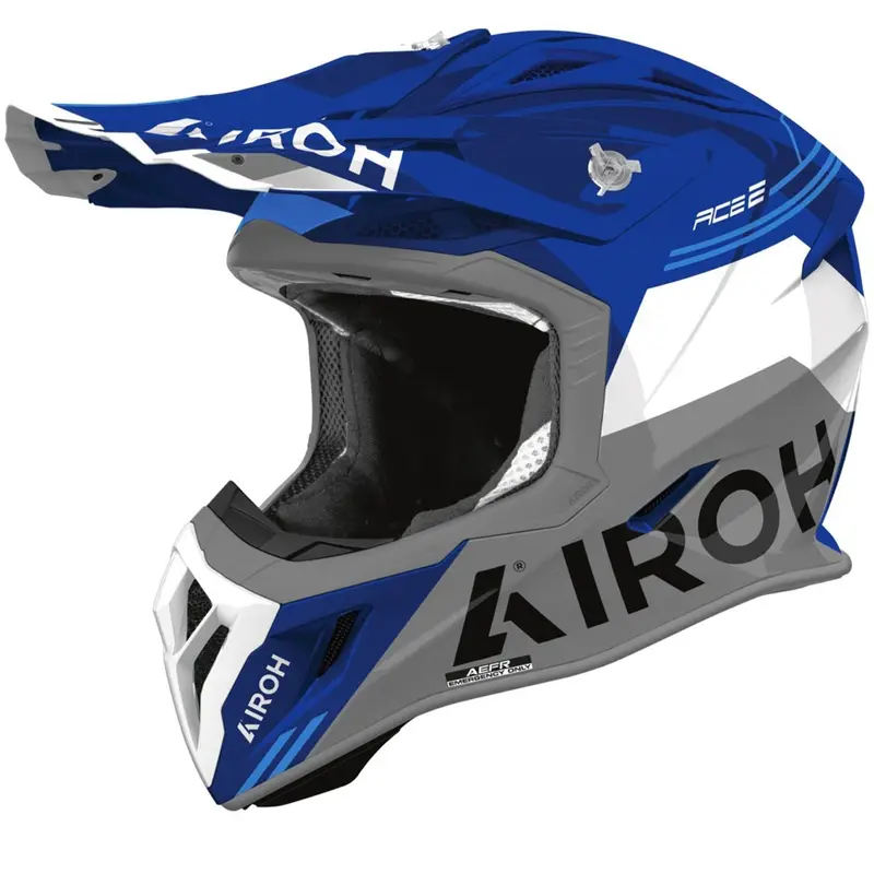 Motokrosová helma Airoh Aviator ACE 2 Fury lesklá modrá Akční Cena