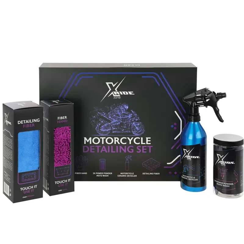 Sada prostředků na čištění motorky Xzone Motorcycle Detailing Set Rychlé Dodání