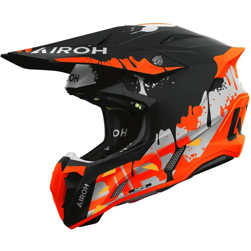 Motokrosová helma Airoh Twist 3 Dirt matná černo-oranžová Sezónní Sleva