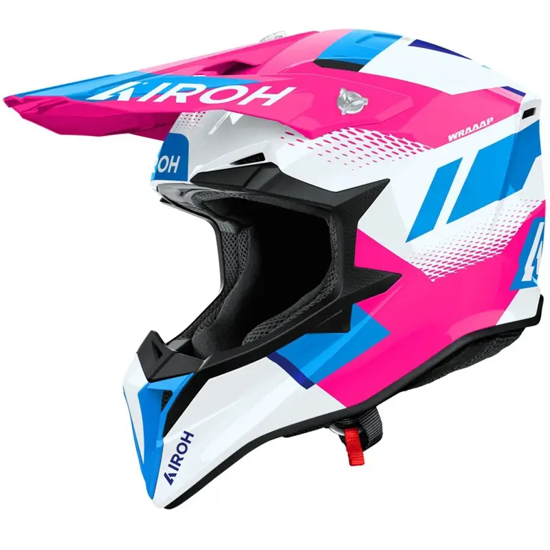 Vysoce Kvalitní Motokrosová helma Airoh Wraaap Vision lesklá růžová