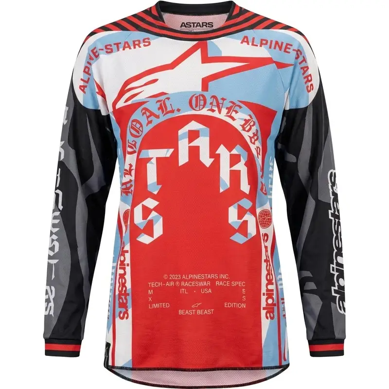 Motokrosový dres Alpinestars Techstar limitovaná edice Beast Coast šedo-černo-oranžový Ověřený