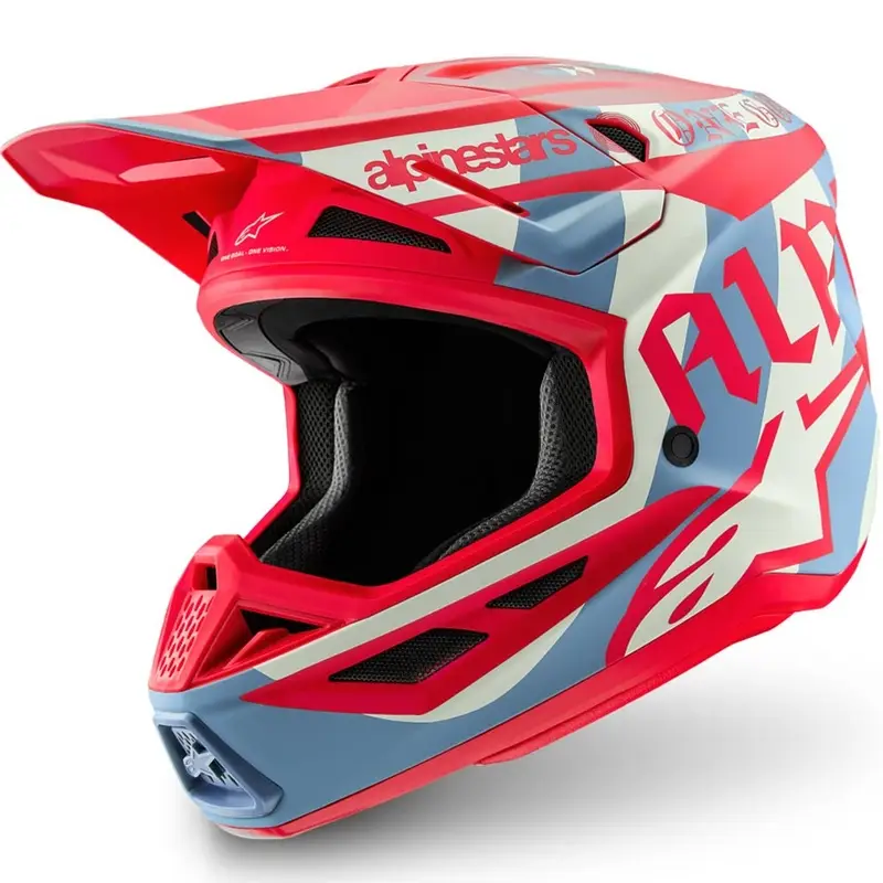Víkendová Akce Motokrosová helma Alpinestars Supertech S-M7 limitovaná edice Beast Coast šedo-černo-oranžová