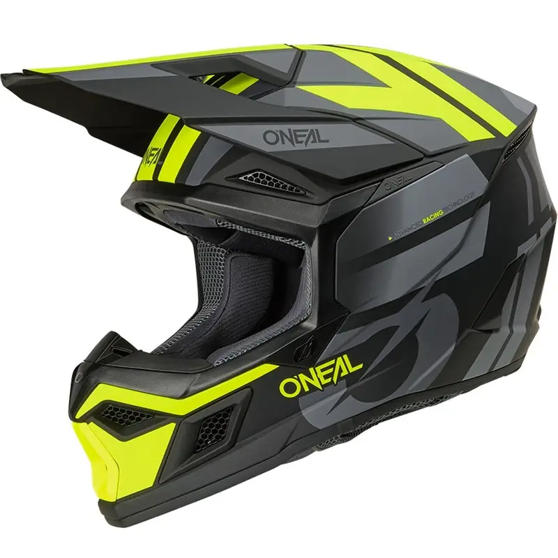 Motokrosová helma O´Neal 3SRS Ride matná černo-šedo-fluo žlutá Akční Cena