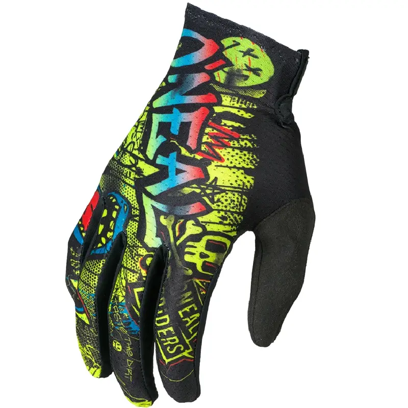Dětské motokrosové rukavice O´Neal Matrix Rancid černo-fluo žluté Novinka