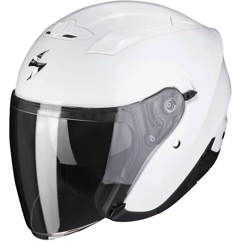 Super Cena Přilba na motorku otevřená SCORPION EXO-230 Solid bílá