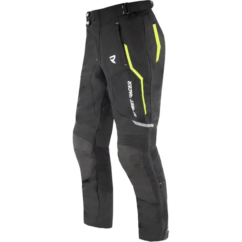 Kalhoty na motorku Street Racer Flex Air černo-fluo žluté Akce