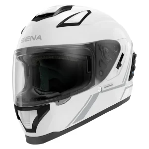 Finální Výprodej Integrální přilba na motorku s Mesh headsetem SENA Stryker bílá lesklá