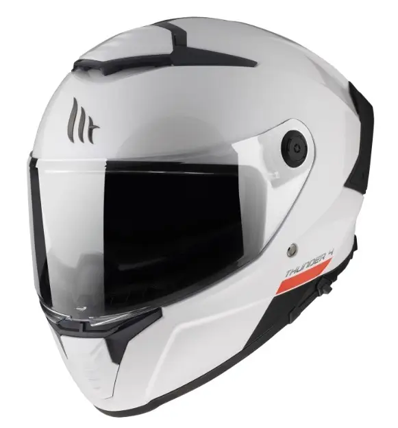 Integrální přilba na motorku MT FF118SV Thunder 4 SV perleťová bílá Bezpečná Platba