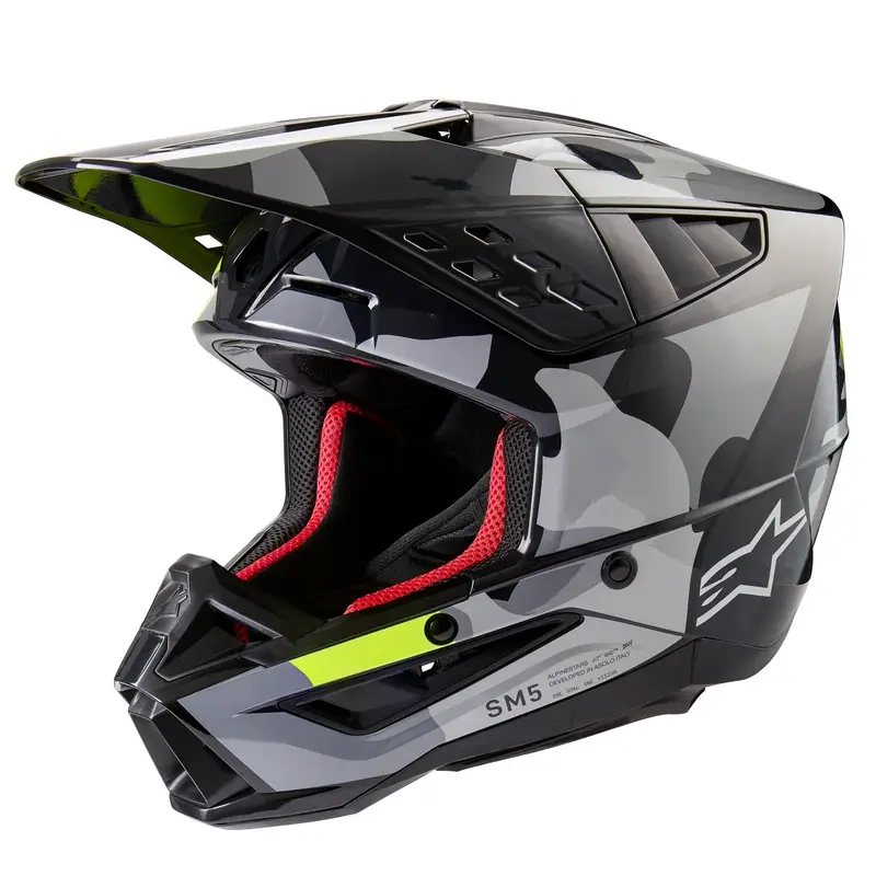 Motokrosová helma Alpinestars S-M5 Rover 2 tmavě šedo-fluo žlutá Vrácení Zdarma