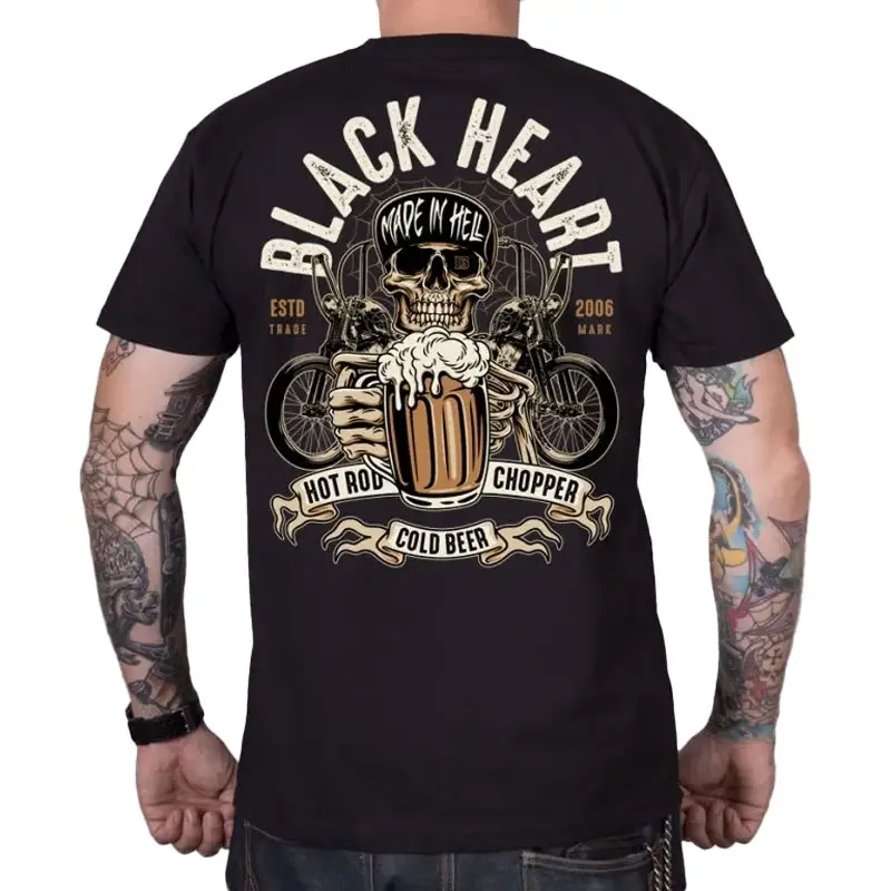 Tričko Black Heart Beer Biker černé Autentický