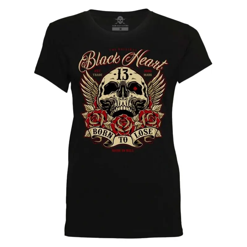 Dámské tričko Black Heart Born To Lose černé Bezpečná Platba
