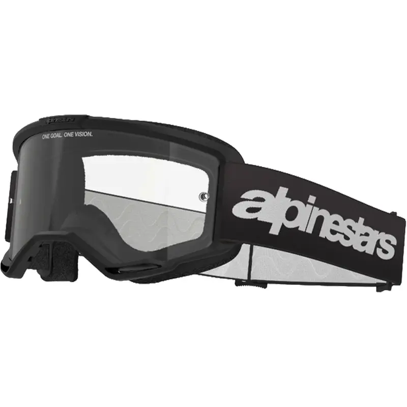 Značkový Motokrosové brýle Alpinestars Vision 3 Wordmark černé s čirým plexi