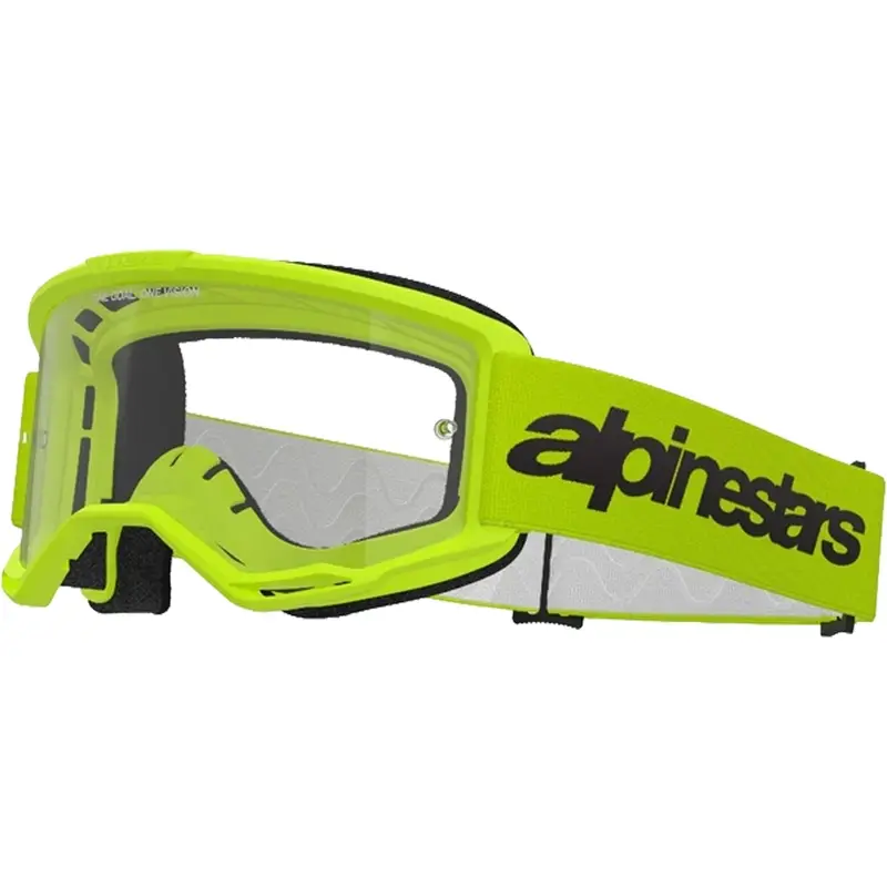 Koupit Online Motokrosové brýle Alpinestars Vision 3 Wordmark fluo žluté s čirým plexi