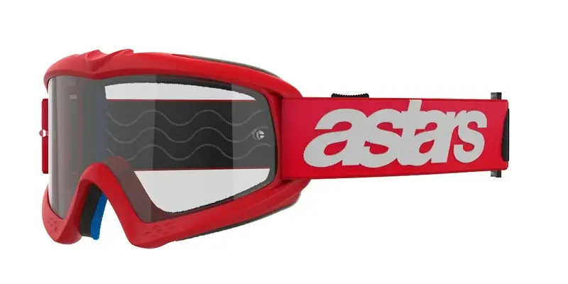 Ověřený Dětské motokrosové brýle Alpinestars Vision Youth Blaze červené s čirým zorníkem