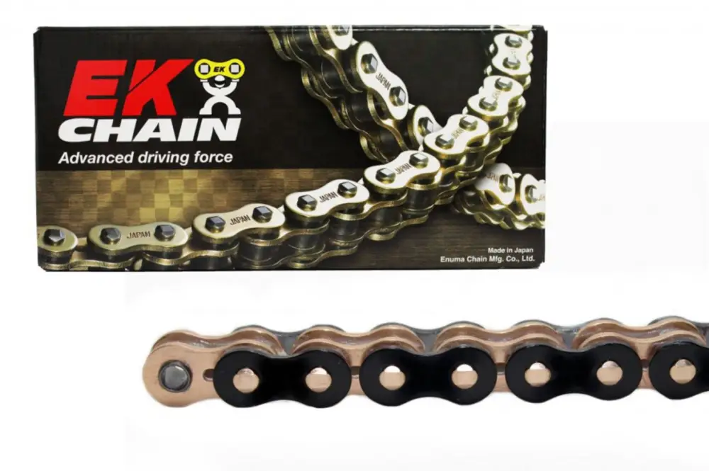 QX-kroužkový řetěz OEM kvality EK 530 MVXZ2 1920 článků černý/zlatý/zlatý Speciální Cena