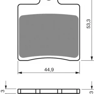 Akce Brzdové destičky GOLDFREN 367 S3 (1 set = 4 pcs)