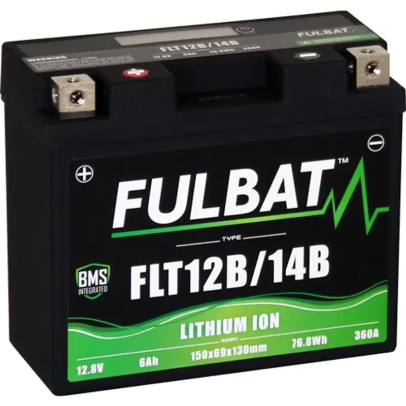 Přímo Od Výrobce lithiová baterie LiFePO4 YT12B-4 FULBAT 12V, 5Ah, 350A, hmotnost 0,82 kg, 150x66x130