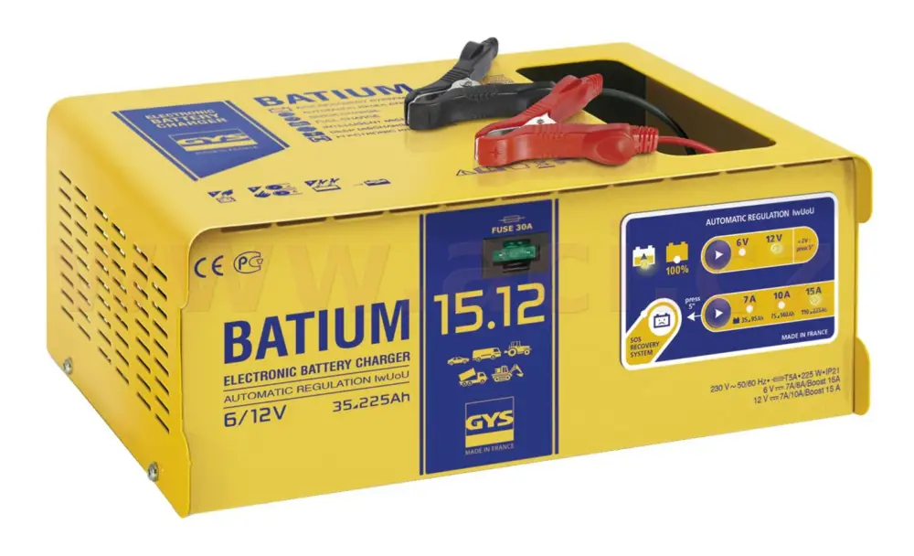 Cenový Hit nabíječka GYS BATIUM 15.12 6/12 V, 225 Ah, 15 A