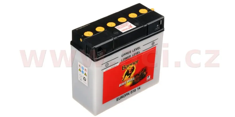 baterie 12V, 12N16A-3B, 19Ah, 150A, BANNER Bike Bull 186x82x171 Přímo Od Výrobce
