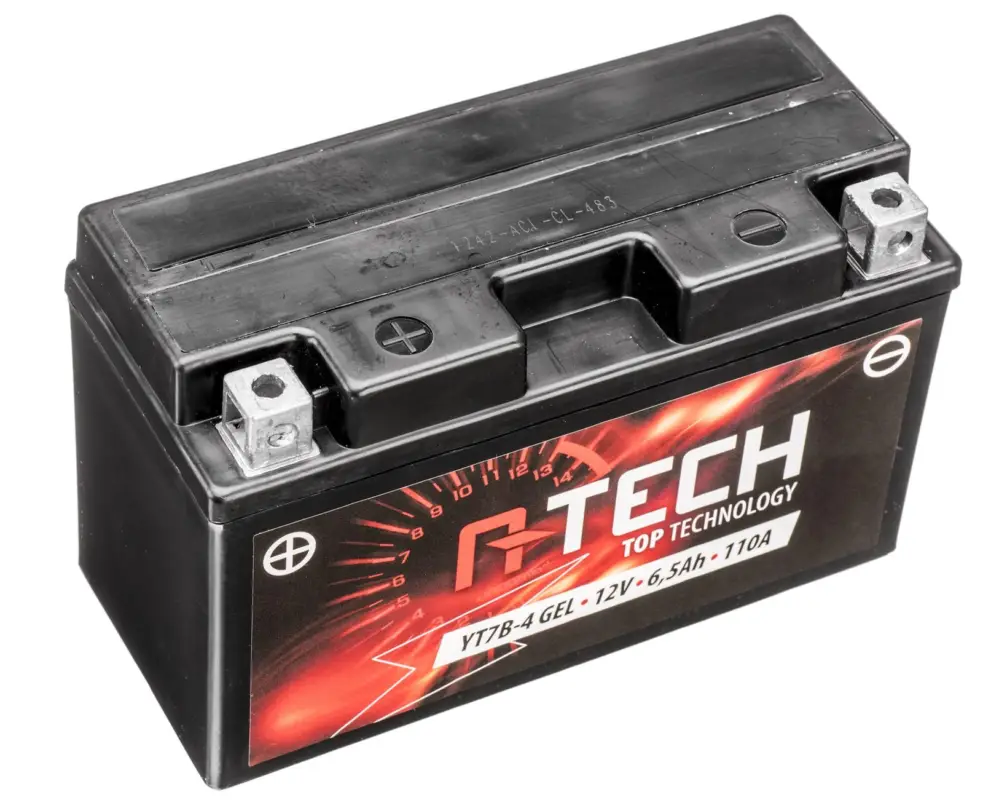 Nejprodávanější baterie 12V, YT7B-4, YT7B-BS GEL, 12V, 6.5Ah, 110A, bezúdržbová GEL technologie 150x65x93 A-TECH (aktivovaná ve výrobě)