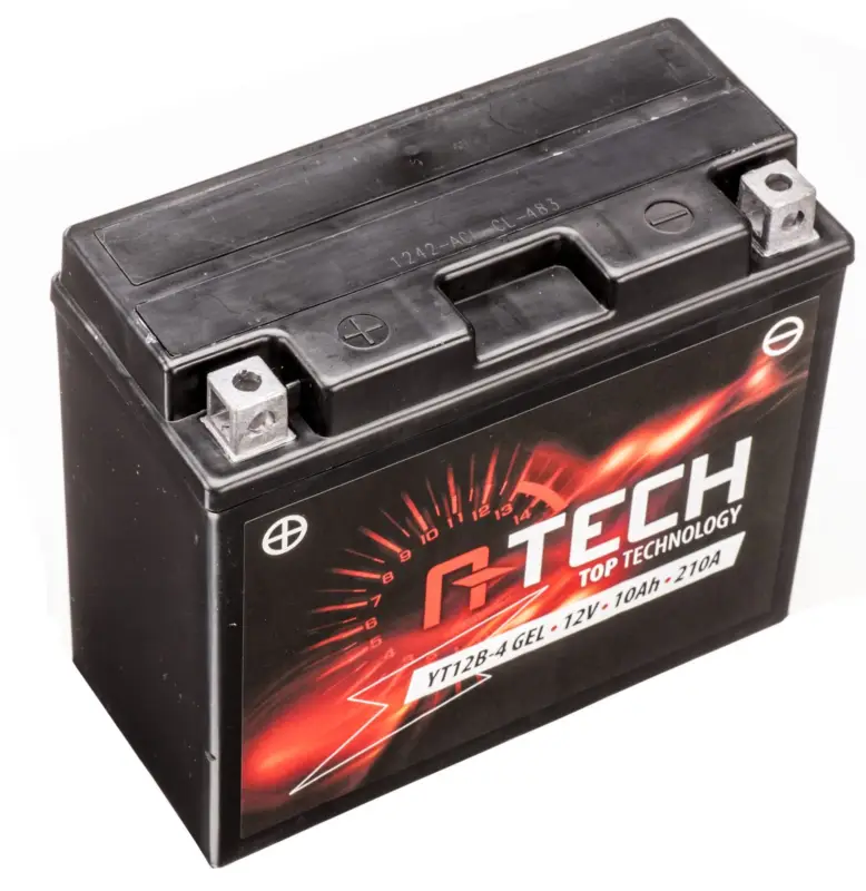 Zlevněný baterie 12V, YT12B-4, YT12B-BS GEL, 12V, 10Ah, 210A, bezúdržbová GEL technologie 150x69x130 A-TECH (aktivovaná ve výrobě)
