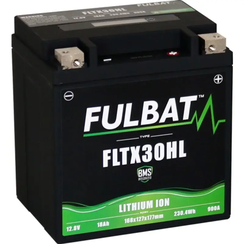 lithiová baterie LiFePO4 YTX30HL-BS FULBAT 12V, 18Ah, 900A, hmotnost 1,12 kg, 168x127x177 Aktuální
