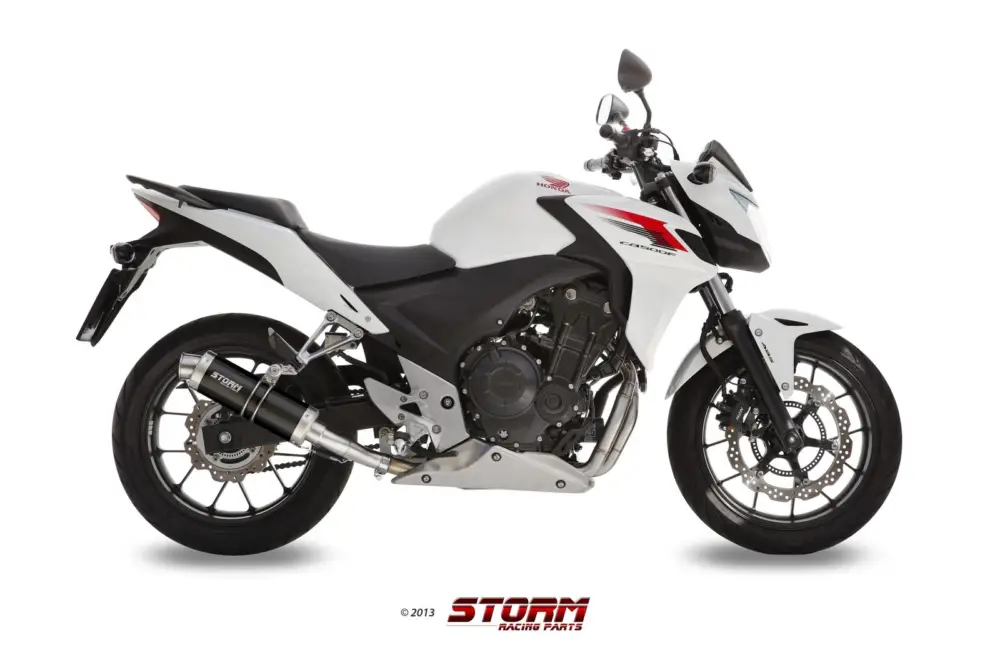 Koncovka výfuku STORM GP H.051.LXSB Černá ocel Nejlepší Volba