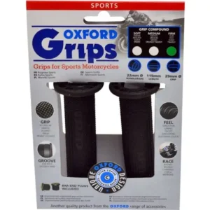 Omezená Nabídka gripy Sport, OXFORD (černá pryž, tvrdost pryže medium, na řidítka o průměru 22 mm, pár)